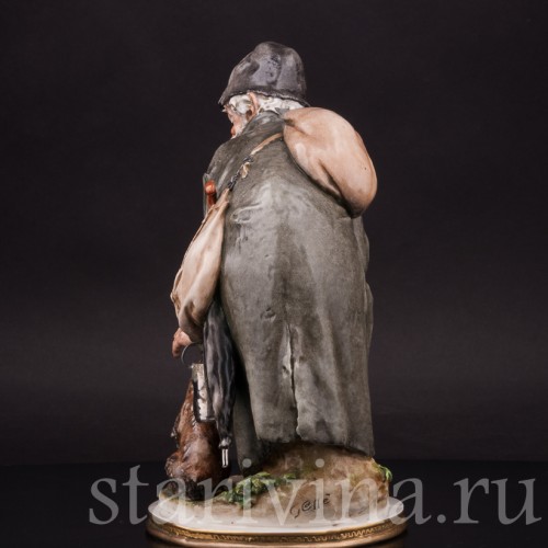 Фарфоровая композиция Странник и собака, Giuseppe Cappe, Италия, 1962 г.