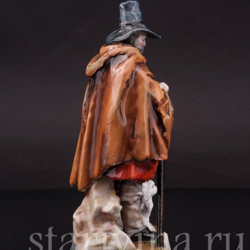 Фигурка из фарфора Странник с собачкой Ernst Bohne Sohne, Германия, пер. пол. 20 в.