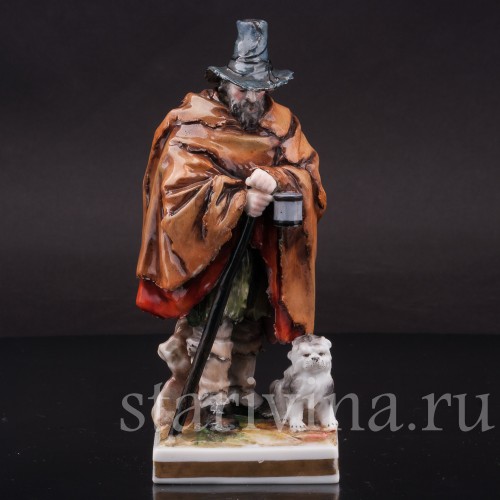 Фигурка из фарфора Странник с собачкой Ernst Bohne Sohne, Германия, пер. пол. 20 в.