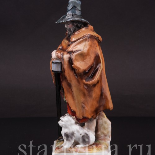 Фигурка из фарфора Странник с собачкой Ernst Bohne Sohne, Германия, пер. пол. 20 в.