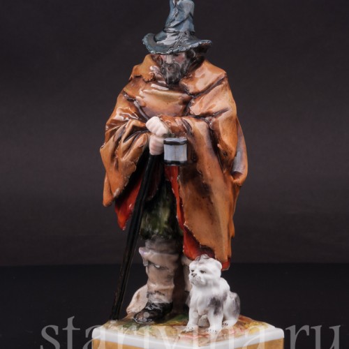 Фигурка из фарфора Странник с собачкой Ernst Bohne Sohne, Германия, пер. пол. 20 в.