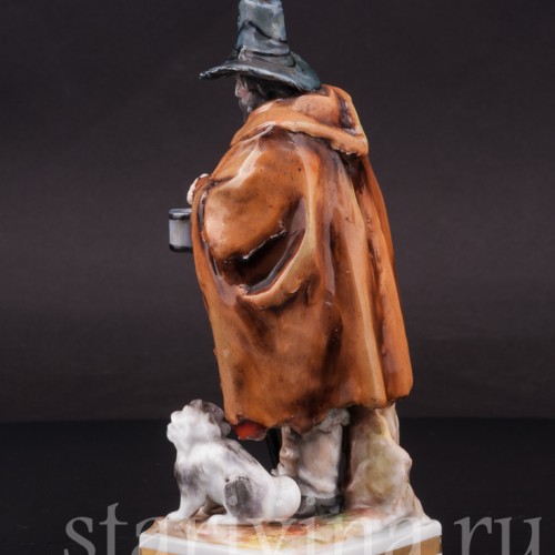 Фигурка из фарфора Странник с собачкой Ernst Bohne Sohne, Германия, пер. пол. 20 в.