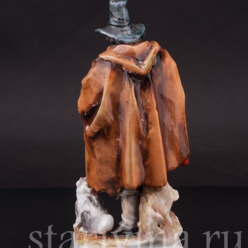 Фигурка из фарфора Странник с собачкой Ernst Bohne Sohne, Германия, пер. пол. 20 в.