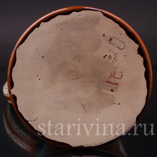 Старинный пивной кувшин Первый тост, 2 л, J. W. Remy, Германия, кон. 19 - нач. 20 вв.