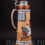 Старинный пивной кувшин Первый тост, 2 л, J. W. Remy, Германия, кон. 19 - нач. 20 вв.