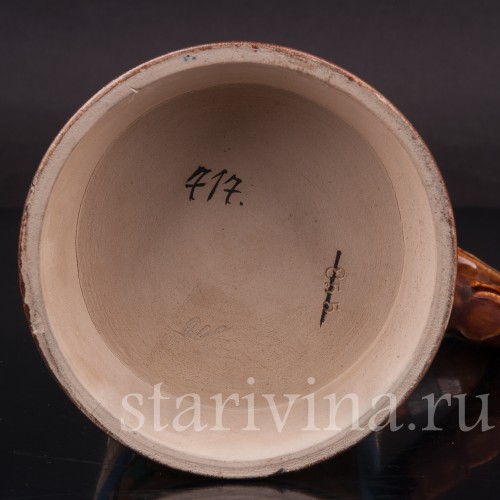 Старинная пивная кружка На здоровье, 1 л, J. W. Remy, Германия, кон. 19 - нач. 20 вв.