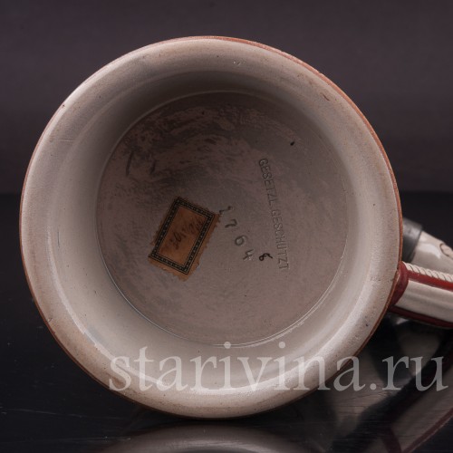 Старинная пивная кружка Тирольская пара, 1/2 л, Marzi & Remy, Германия, кон. 19 - нач. 20 вв.