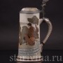 Старинная пивная кружка Сломанное колечко, 1/2 л, Marzi & Remy, Германия, нач. 20 в.