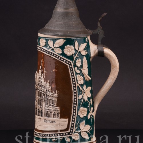 Старинная пивная кружка Привет из Бремена, 1/2 л, Германия, перв. пол. 20 в.