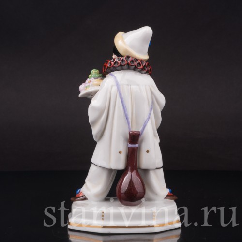 Фарфоровая статуэтка Пьеро, Hertwig & Co, Германия, 1920-30 гг.