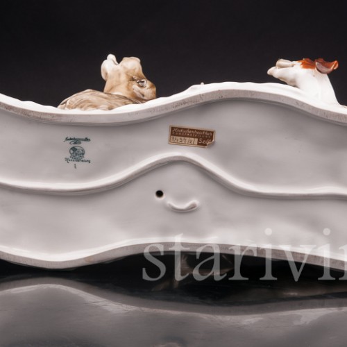 Композиция из фарфора Охота на оленя, Hutschenreuther, Германия, 1960 гг.