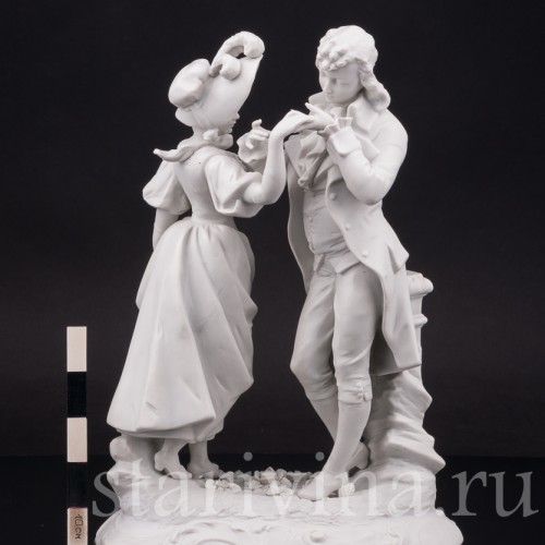Фарфоровая статуэтка Романтическая встреча, Volkstedt, Германия, 1894-1907 гг.