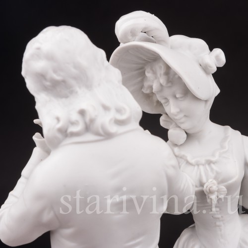 Фарфоровая статуэтка Романтическая встреча, Volkstedt, Германия, 1894-1907 гг.