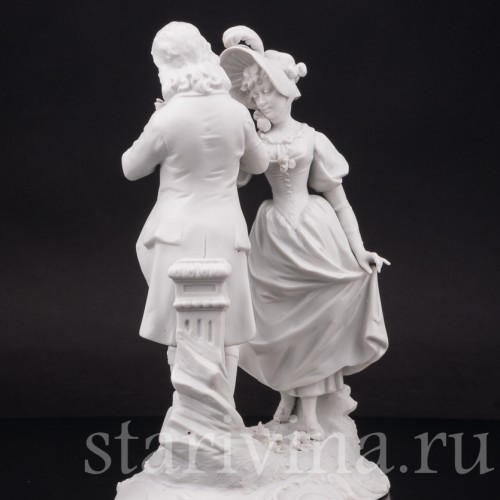 Фарфоровая статуэтка Романтическая встреча, Volkstedt, Германия, 1894-1907 гг.