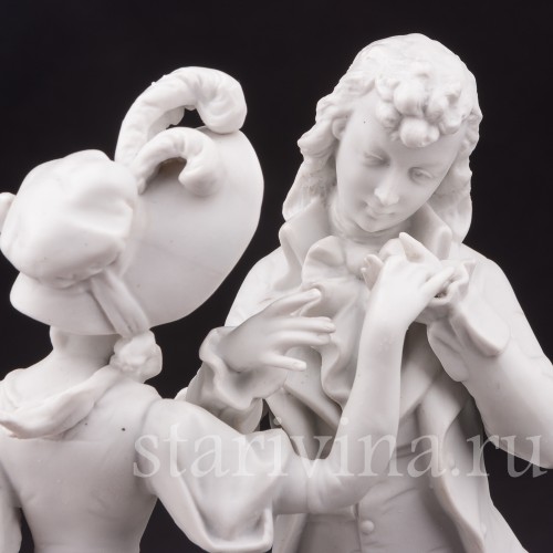 Фарфоровая статуэтка Романтическая встреча, Volkstedt, Германия, 1894-1907 гг.