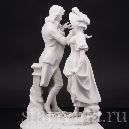 Фарфоровая статуэтка Романтическая встреча, Volkstedt, Германия, 1894-1907 гг.