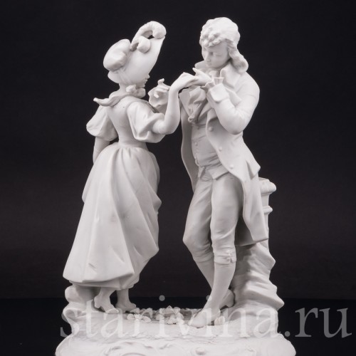 Фарфоровая статуэтка Романтическая встреча, Volkstedt, Германия, 1894-1907 гг.