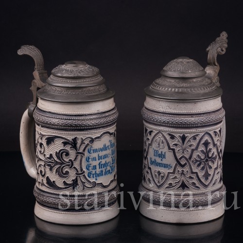 Старинная пивная кружка Полный кувшин, 1/2 л, Simon Peter Gerz, Германия, 1876-1886 гг.
