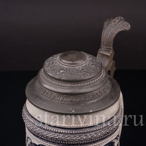 Старинная пивная кружка Полный кувшин, 1/2 л, Simon Peter Gerz, Германия, 1876-1886 гг.