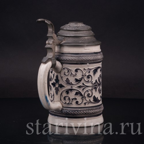 Старинная пивная кружка Полный кувшин, 1/2 л, Simon Peter Gerz, Германия, 1876-1886 гг.