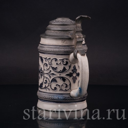 Старинная пивная кружка Полный кувшин, 1/2 л, Simon Peter Gerz, Германия, 1876-1886 гг.