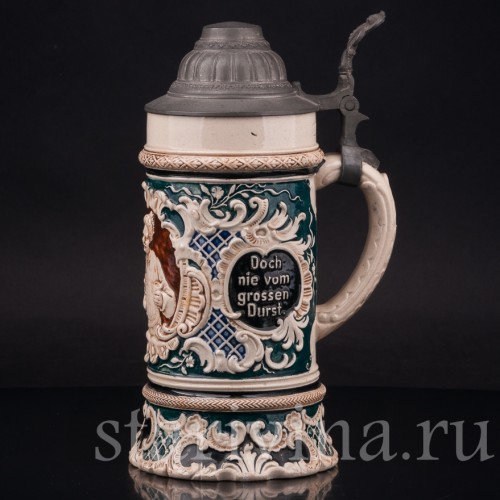 Старинная пивная кружка Фальстаф, 1/2 л, Reinhold Hanke, Германия, кон. 19 - нач. 20 вв.