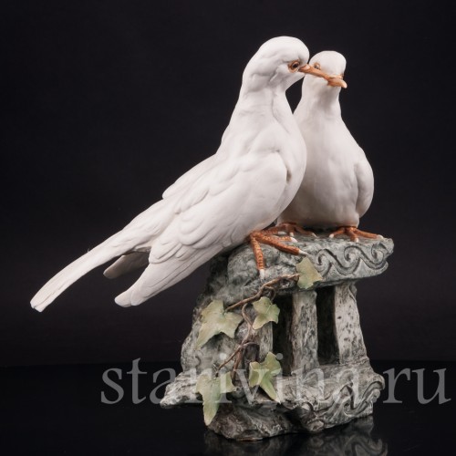 Фигурка птиц из фарфора Горлицы Tay, Италия, вт. пол. 20 в.
