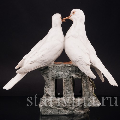 Фигурка птиц из фарфора Горлицы Tay, Италия, вт. пол. 20 в.