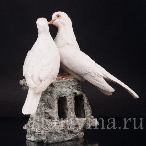 Фигурка птиц из фарфора Горлицы Tay, Италия, вт. пол. 20 в.