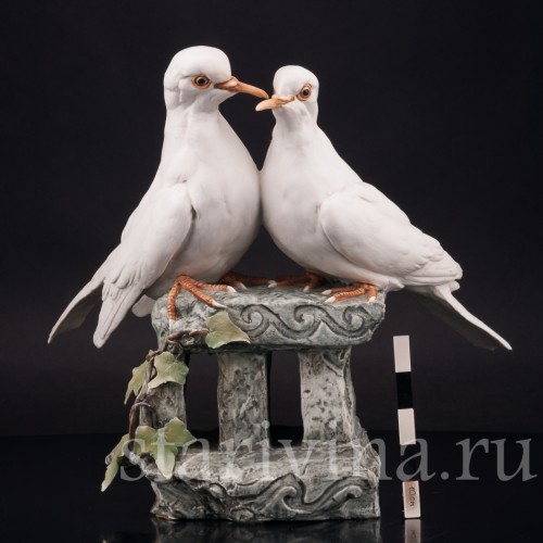 Фигурка птиц из фарфора Горлицы Tay, Италия, вт. пол. 20 в.