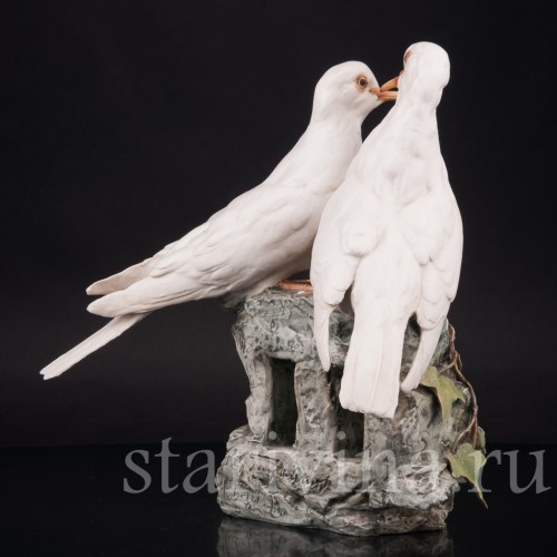 Фигурка птиц из фарфора Горлицы Tay, Италия, вт. пол. 20 в.