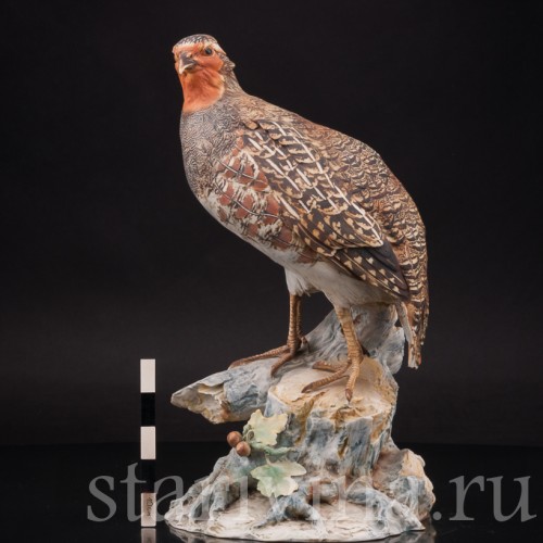 Статуэтка птицы из фарфора Куропатка, Tay, Италия, вт. пол. 20 в.