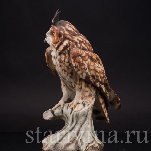 Фарфоровая статуэтка Ушастая сова Tay, Италия, вт. пол. 20 в.