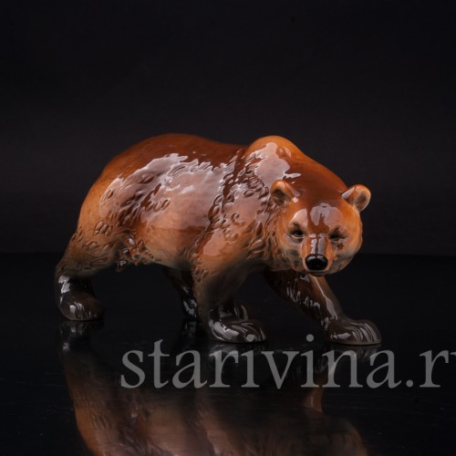 Фарфоровая статуэтка Бурый медведь, Goebel, Германия, 1979-90 гг.