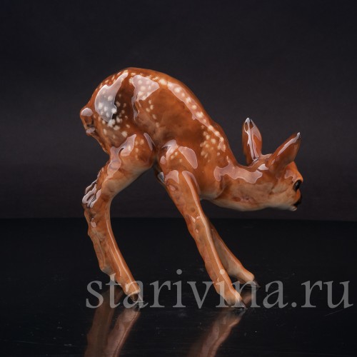 Фарфоровая фигурка Оленёнок, Hutschenreuther, Германия, 1960 гг.