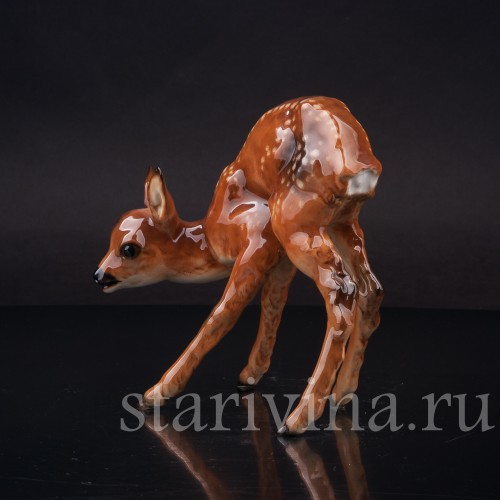 Фарфоровая фигурка Оленёнок, Hutschenreuther, Германия, 1960 гг.