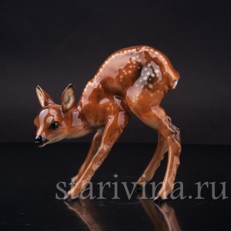 Фарфоровая фигурка Оленёнок, Hutschenreuther, Германия, 1960 гг.