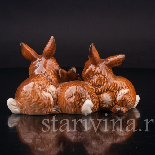 Фигурка из фарфора Три зайчика, Goebel, Германия, 1979-90 гг.