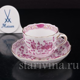 Кофейная пара Индийский узор, Meissen, Германия, сер. 20 в.