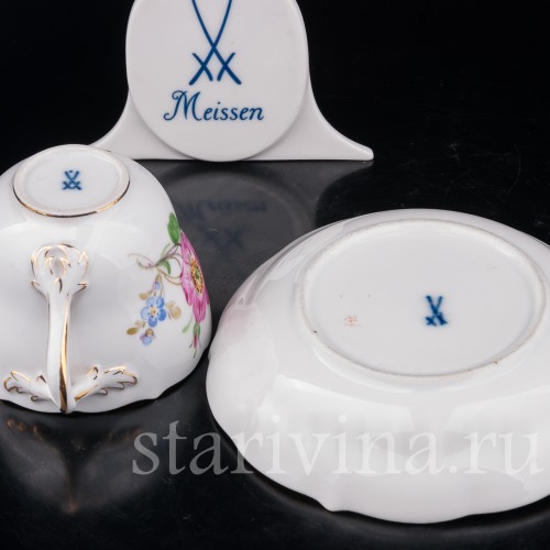 Кофейная пара Шиповник, Meissen, Германия, 1930-49 гг.