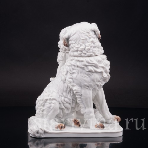 Фарфоровая статуэтка Я самая большая, девочка с собакой, Dressel, Kister & Co, Германия, нач. 20 в.