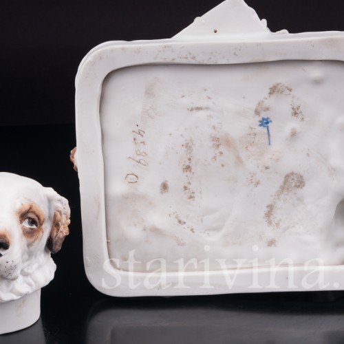 Фарфоровая статуэтка Я самая большая, девочка с собакой, Dressel, Kister & Co, Германия, нач. 20 в.