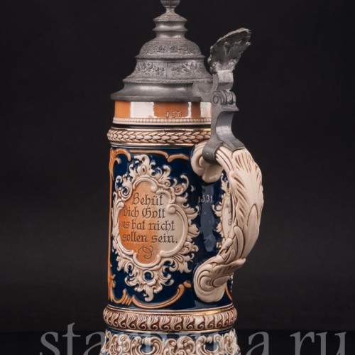 Старинная пивная кружка Трубач из Зекингена, 1/2 л, Германия, кон. 19 - нач. 20 вв.