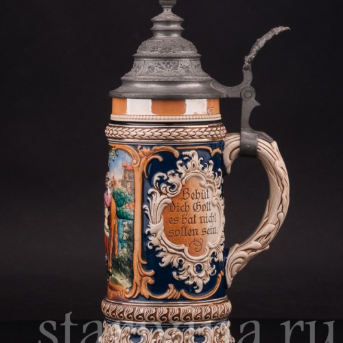 Старинная пивная кружка Трубач из Зекингена, 1/2 л, Германия, кон. 19 - нач. 20 вв.