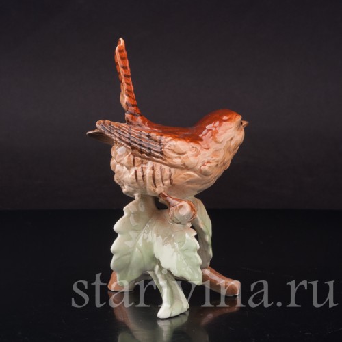 Фигурка птицы из фарфора Крапивник Goebel, Германия, 1969 г.