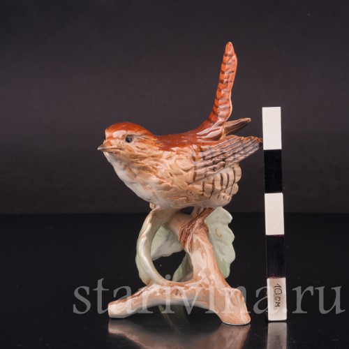 Фигурка птицы из фарфора Крапивник Goebel, Германия, 1969 г.