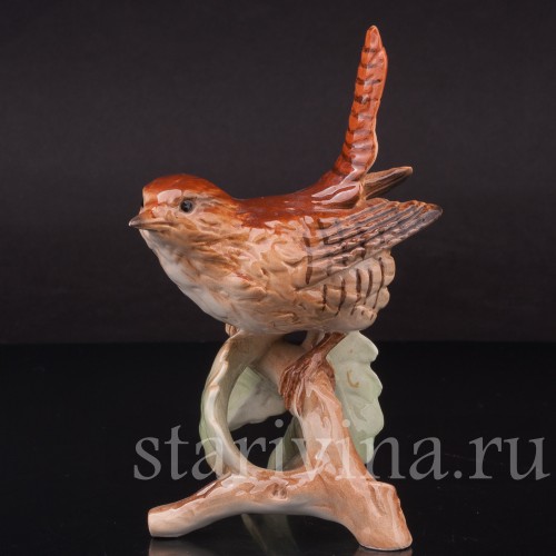 Фигурка птицы из фарфора Крапивник Goebel, Германия, 1969 г.