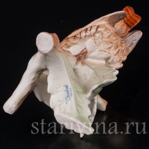 Фигурка птицы из фарфора Крапивник Goebel, Германия, 1969 г.