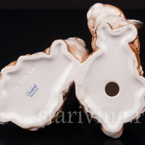 Фигурка из фарфора Два зайчика Goebel, Германия, 1979-90 гг.