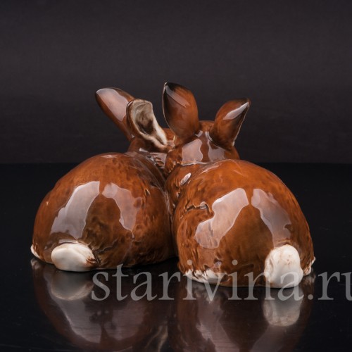 Фигурка из фарфора Два зайчика Goebel, Германия, 1979-90 гг.